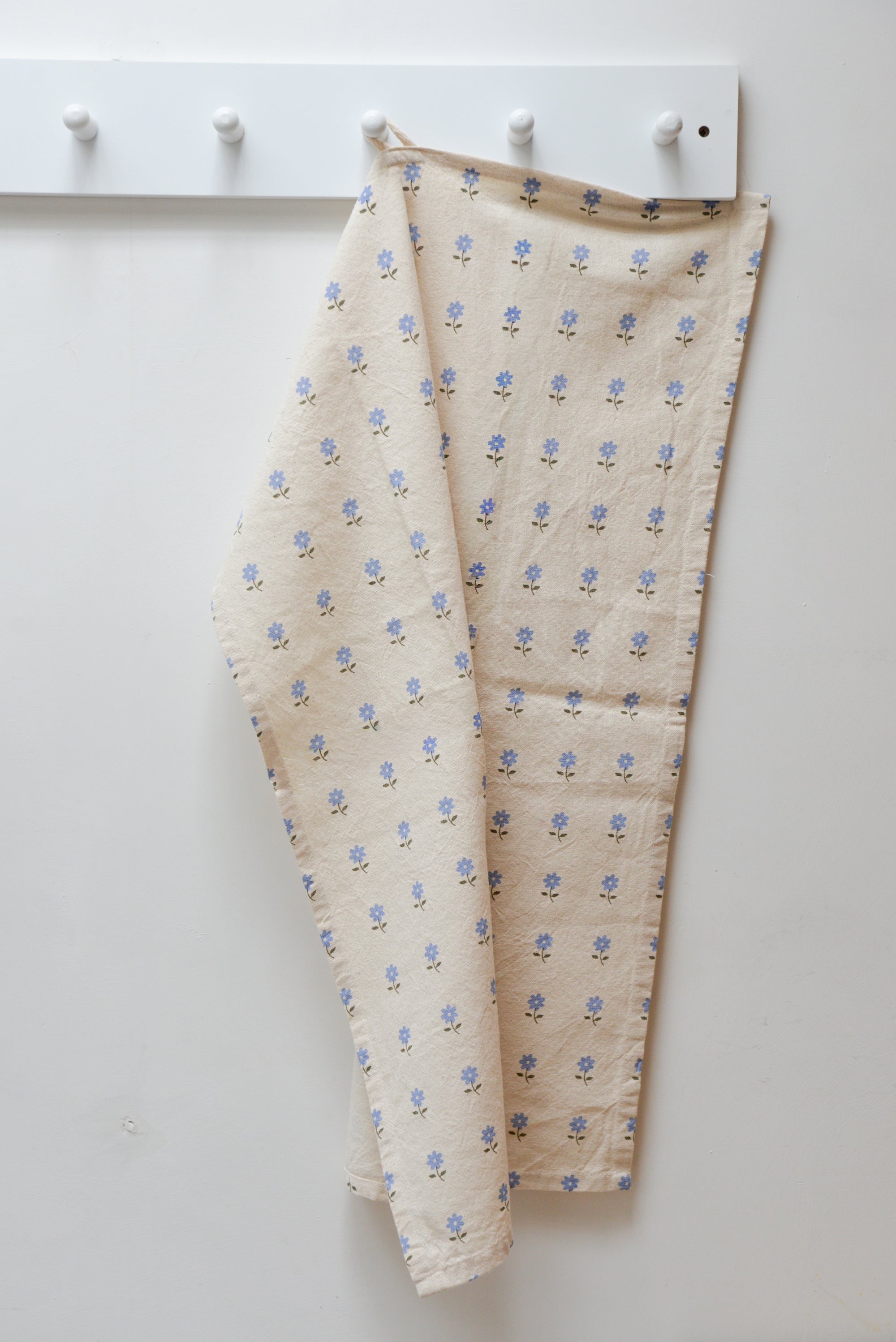 Blue Flowers Tea Towel