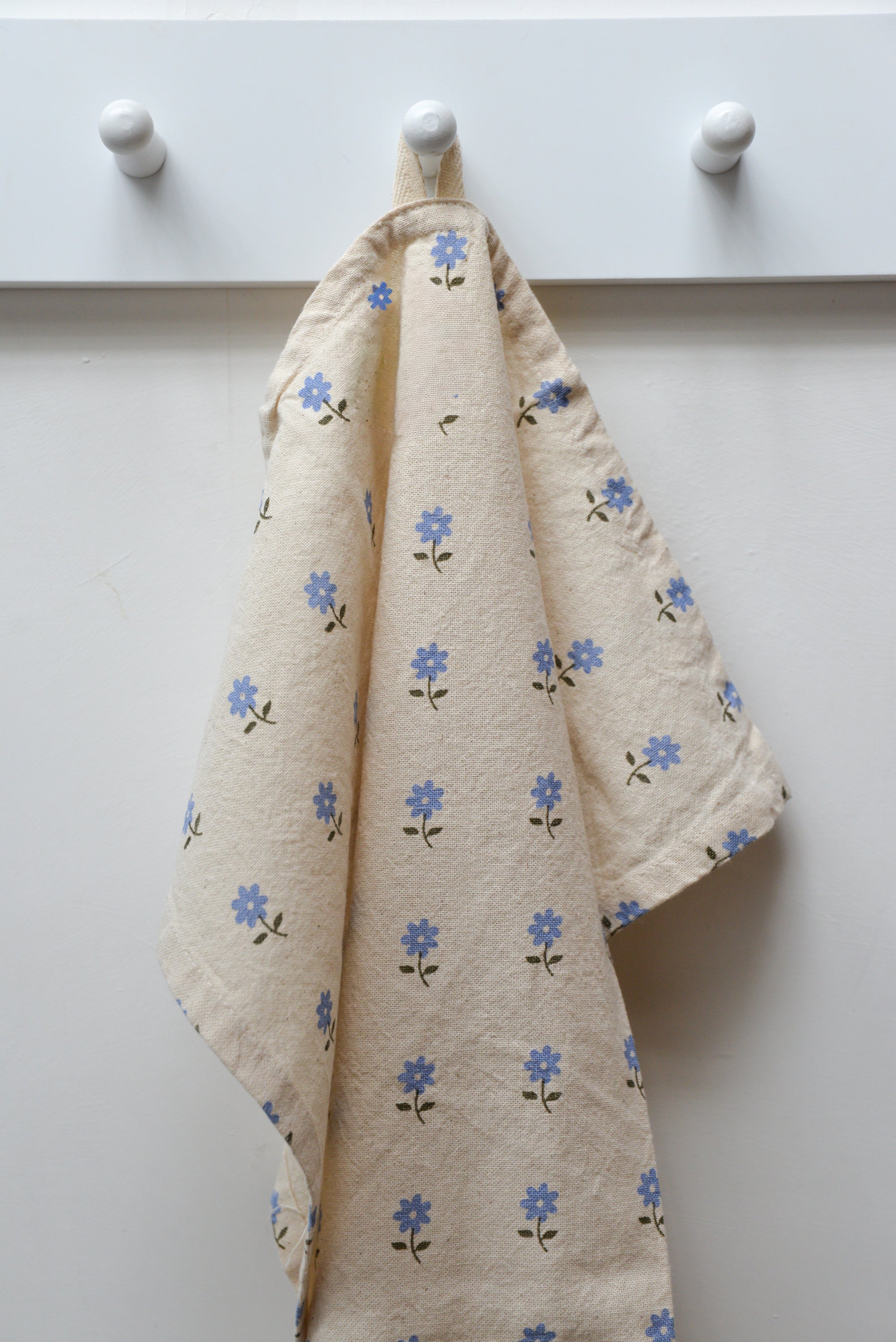 Blue Flowers Tea Towel