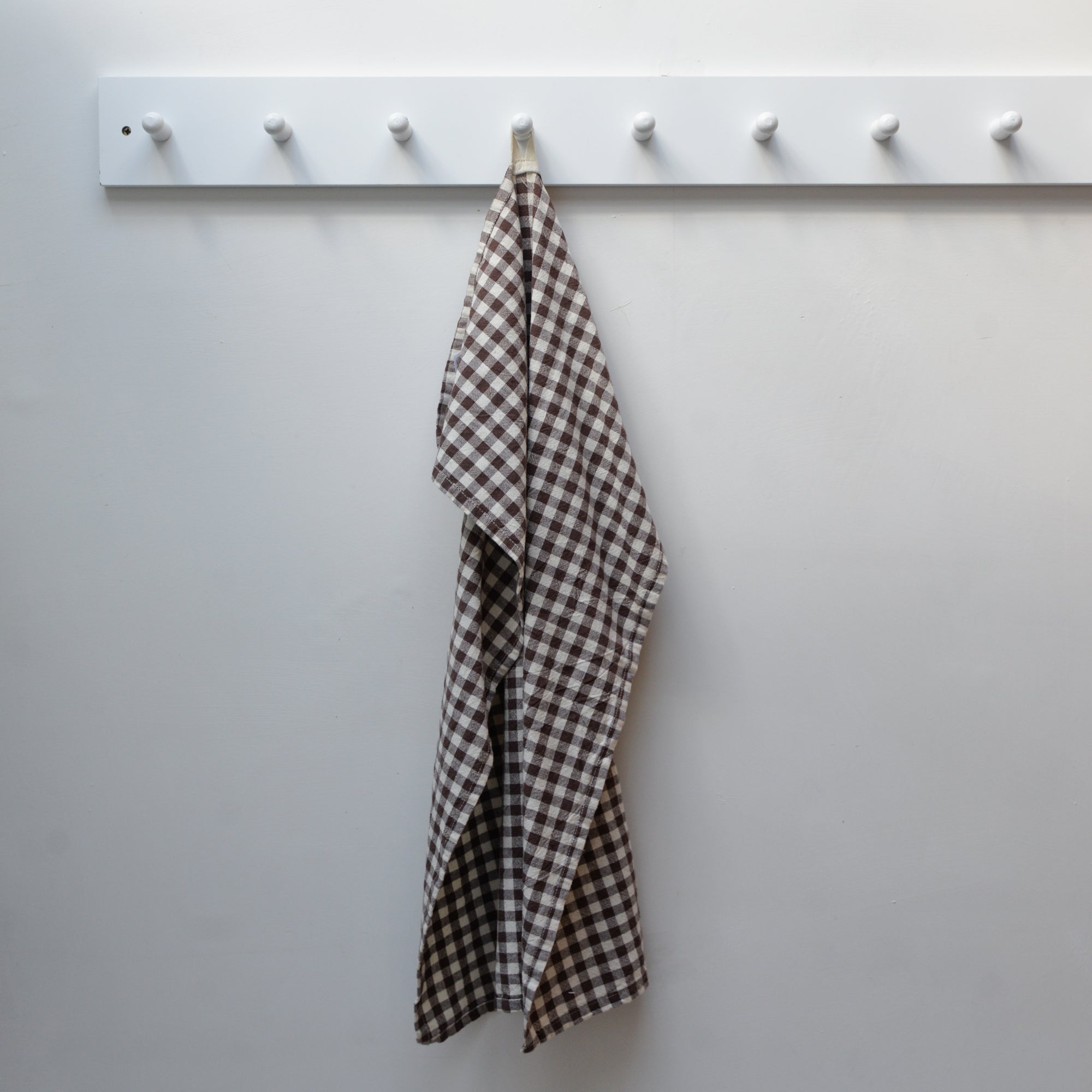 Brown Gingham Thor Tea Towel
