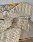 Soft Cotton Quilt / Celia Yellow and White Floral