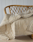 Soft Cotton Quilt / Celia Yellow and White Floral