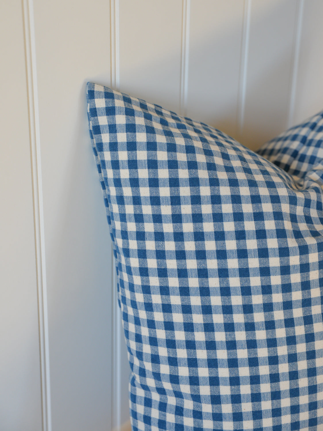 Gingham Cushion / Indigo Blue