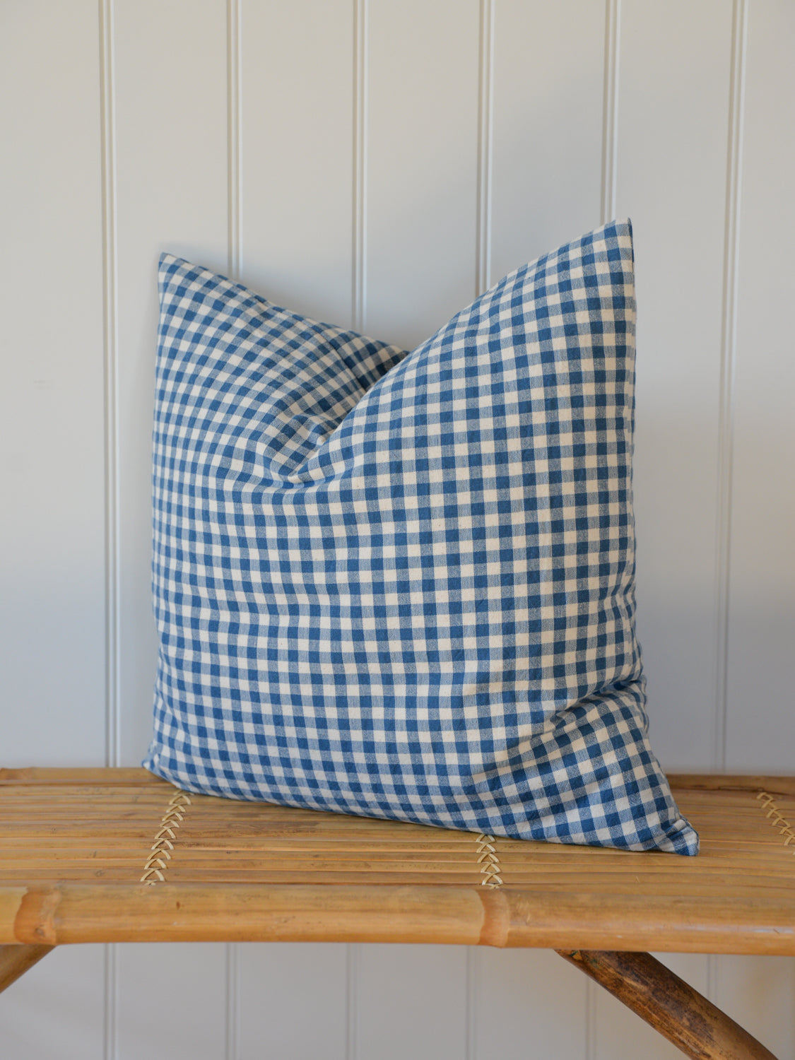 Gingham Cushion / Indigo Blue