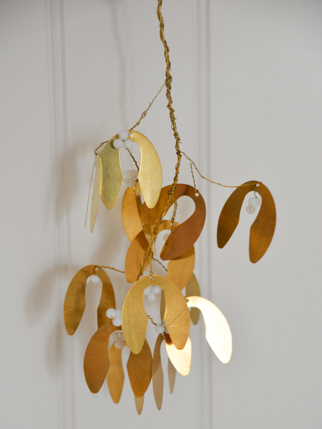 Medium Brass Mistletoe Ornament