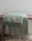 Vintage Quilt in Olive / 130 x 180