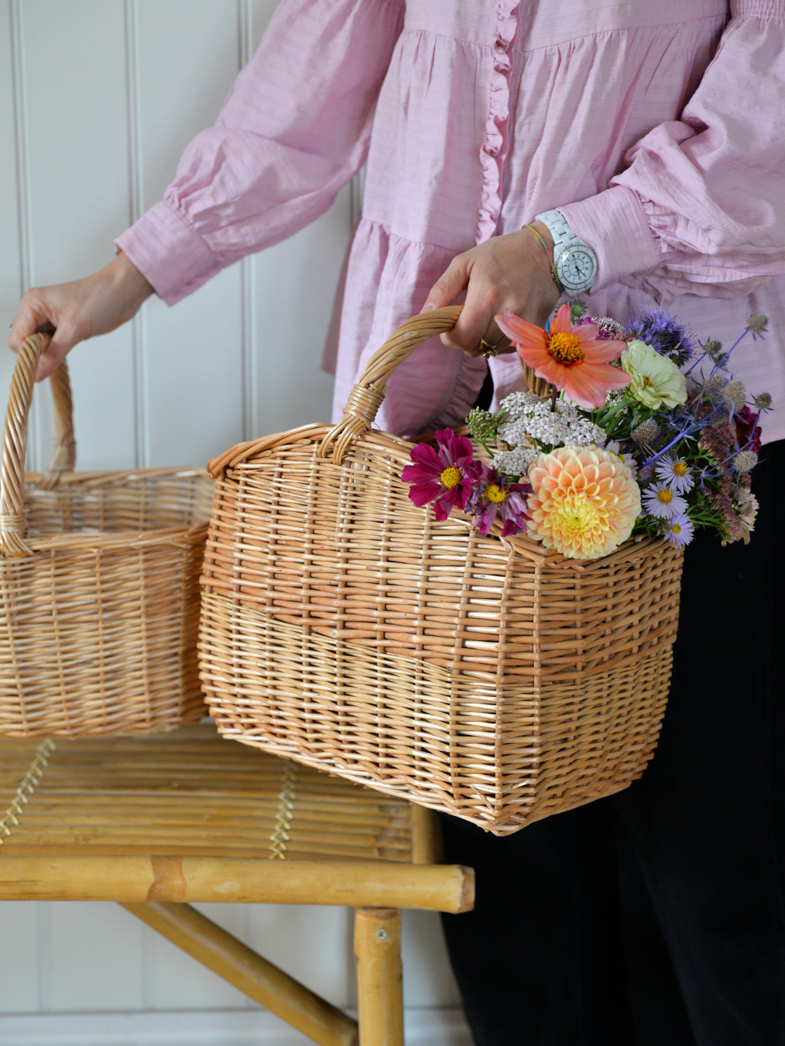 Wicker Oblong Basket