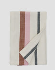 Striped Tea Towel / Rust and Pink