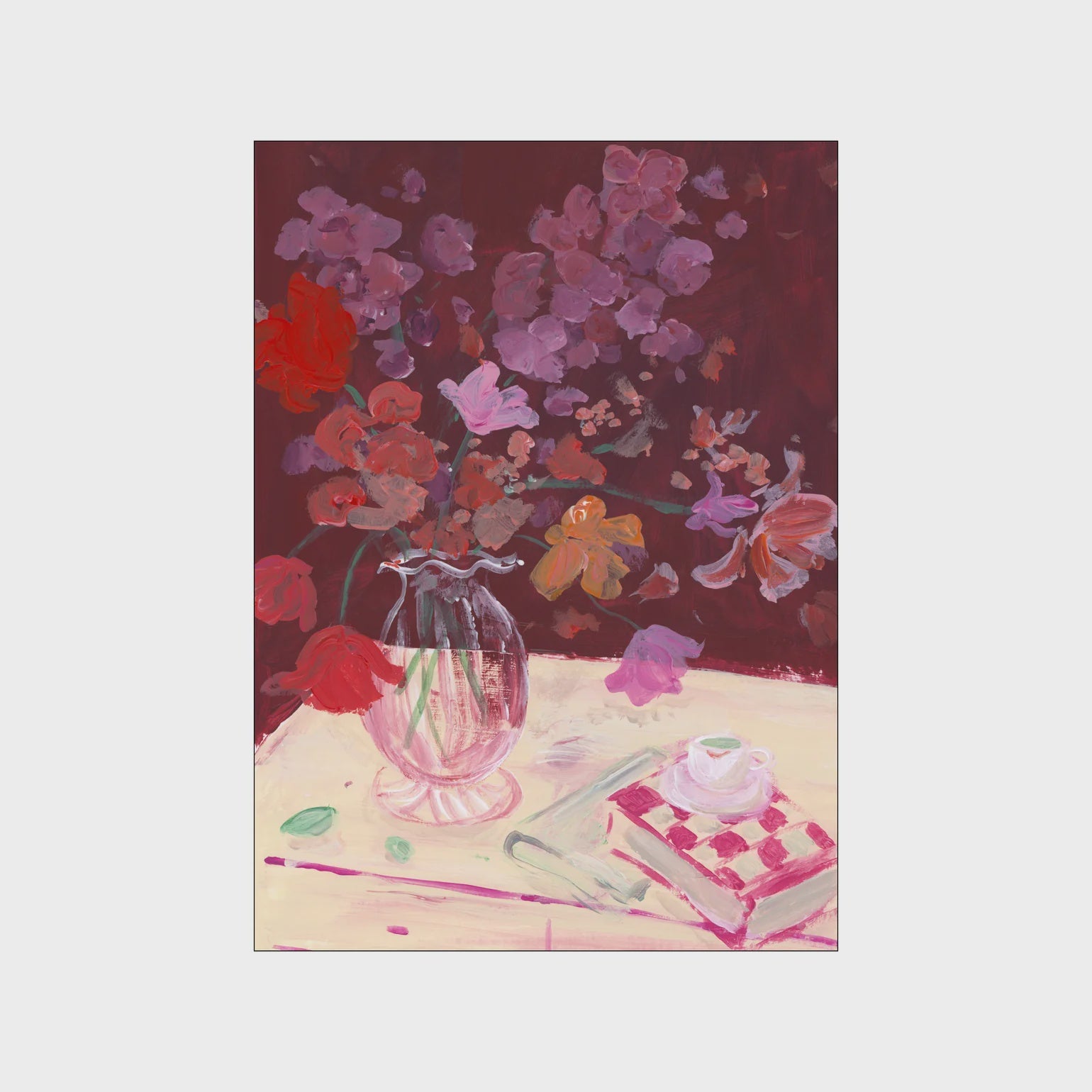 Pink Painted Bouquet A5