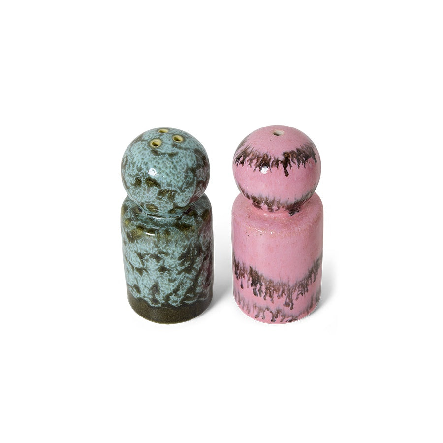 HKliving 70s Ceramic Salt &amp; Pepper Shakers
