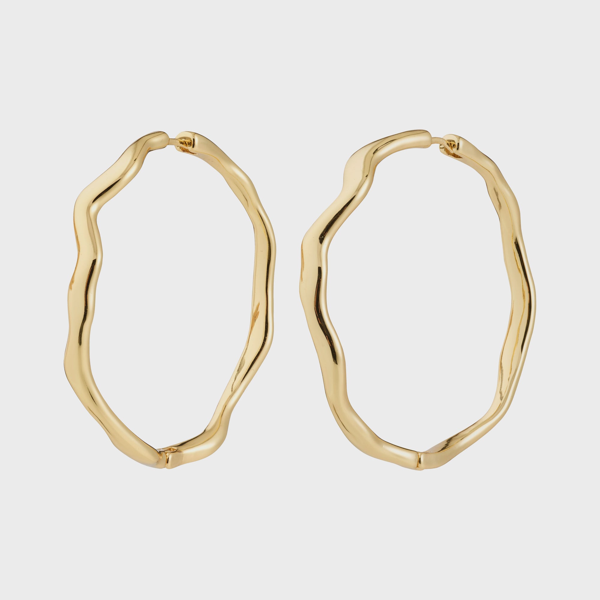 Larkin Large Irregular Hoops / Gold