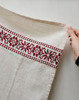 Embroidered Tea Towel / Red