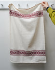 Embroidered Tea Towel / Red