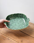 Green Glazed Ceramic Oven Dish