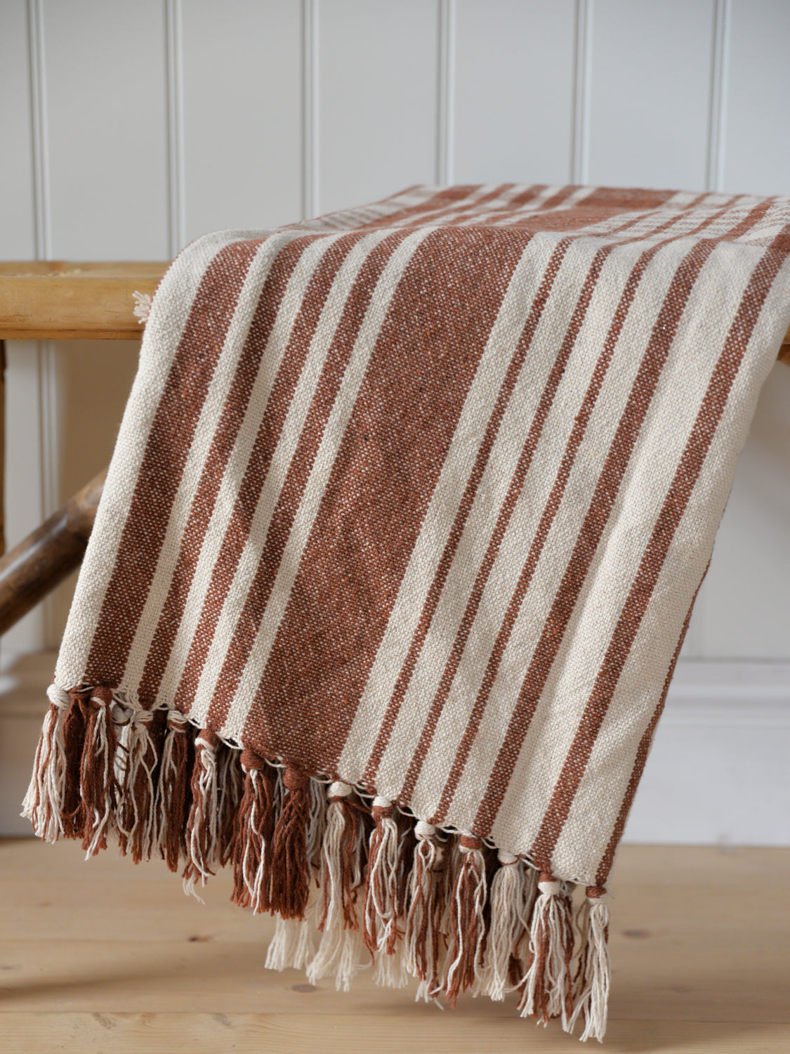 Recycled Cotton Checkered Throw