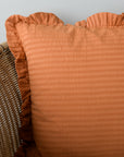 Ruffle Cushion / Rust