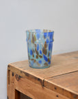Speckled Glass Drinking Cup /  Blue