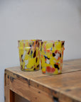 Speckled Glass Drinking Cup / Yellow