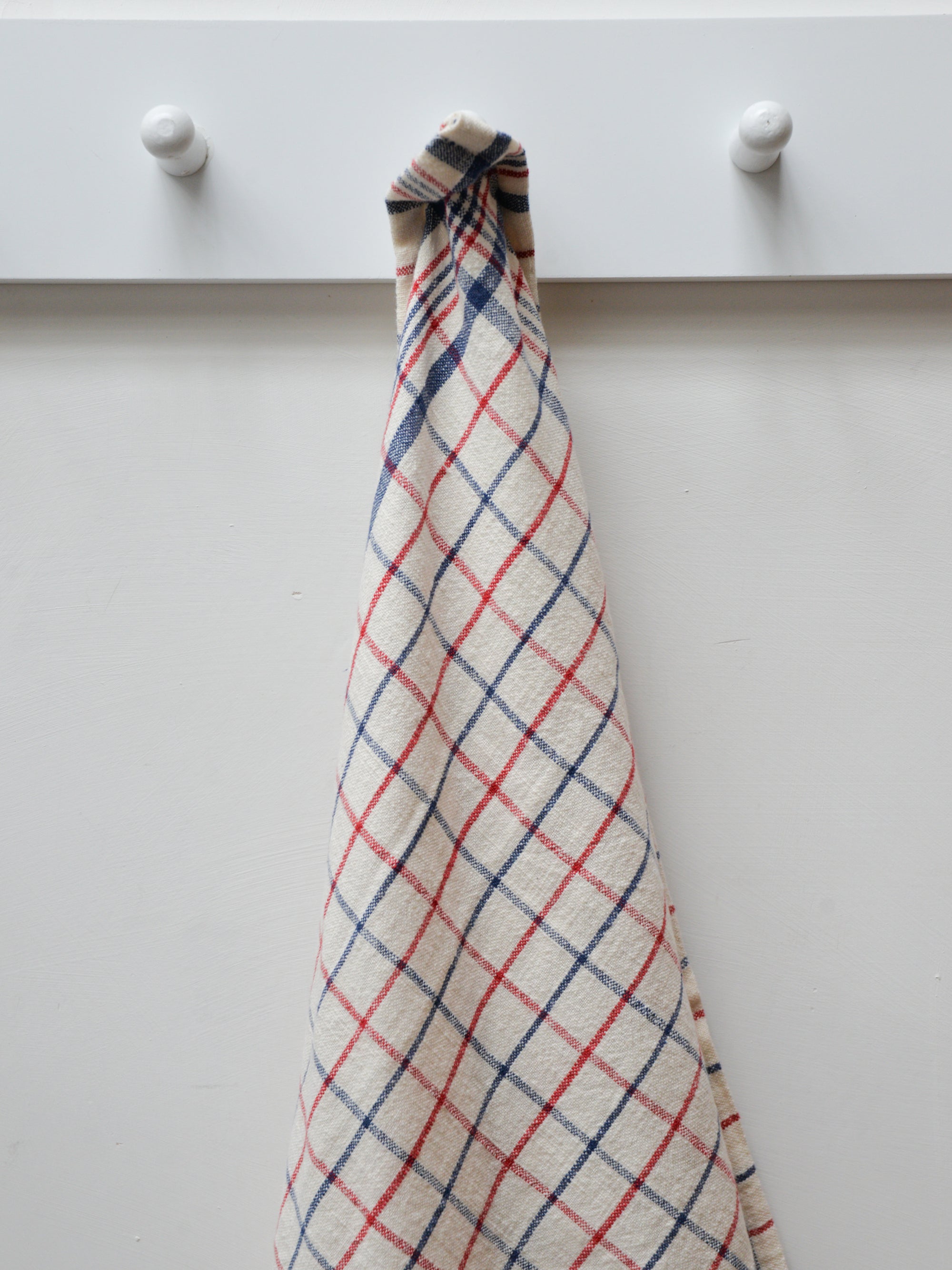 Checked Tea Towel / Blue and Red