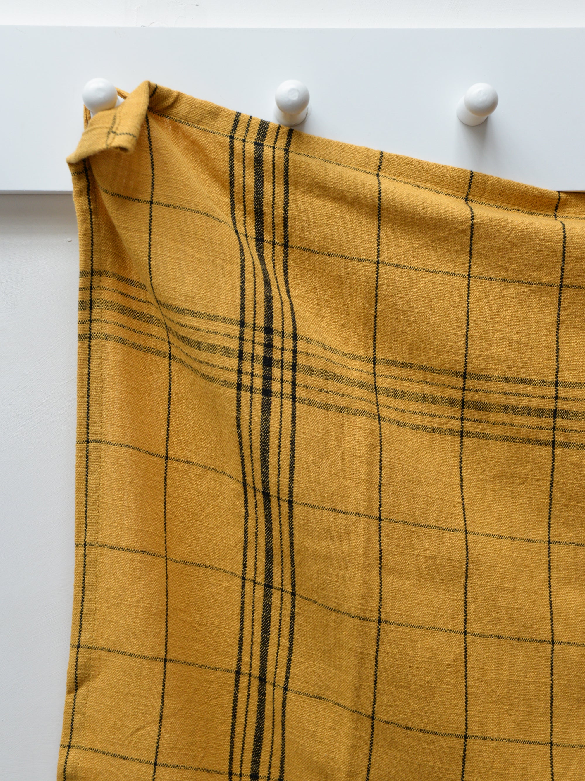 Checked Tea Towel / Yellow and Black