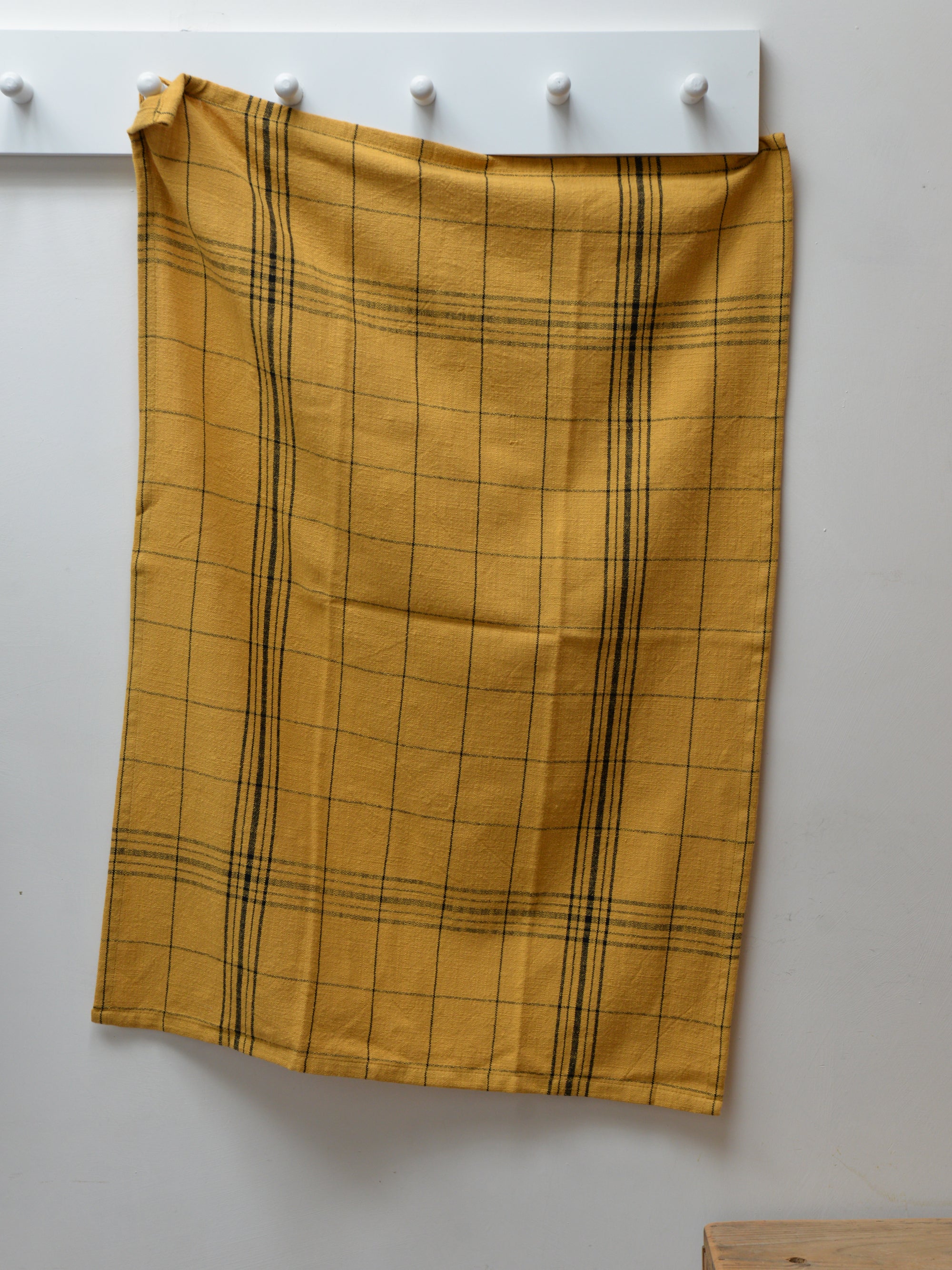Checked Tea Towel / Yellow and Black
