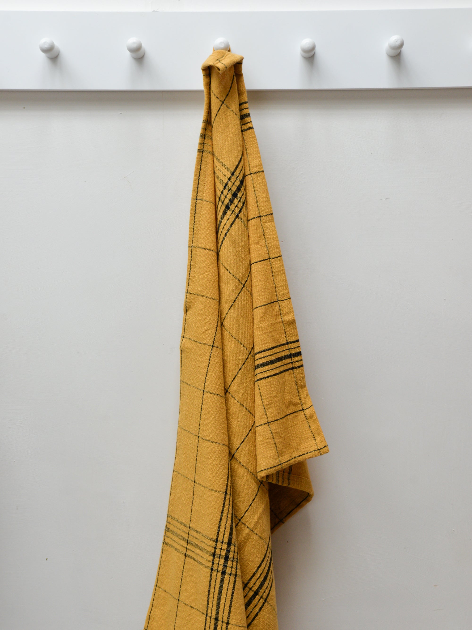 Checked Tea Towel / Yellow and Black