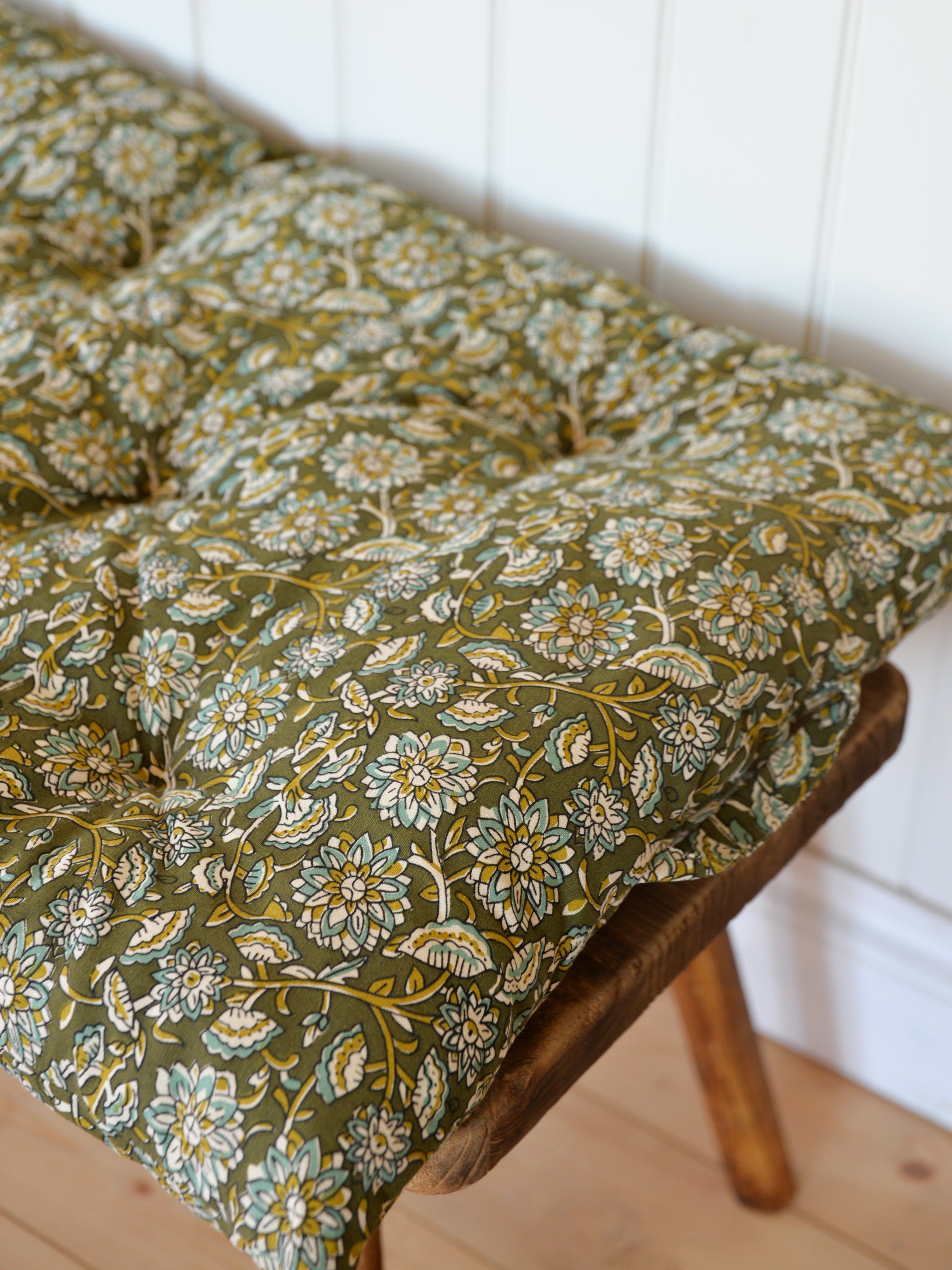 Printed Cotton Green Floral Mattress