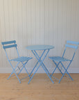 Bistro Table and Chairs Set / Light Blue
