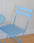 Bistro Table and Chairs Set / Light Blue