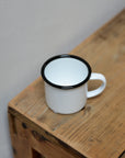 Enamel Espresso Cup / Black Rim