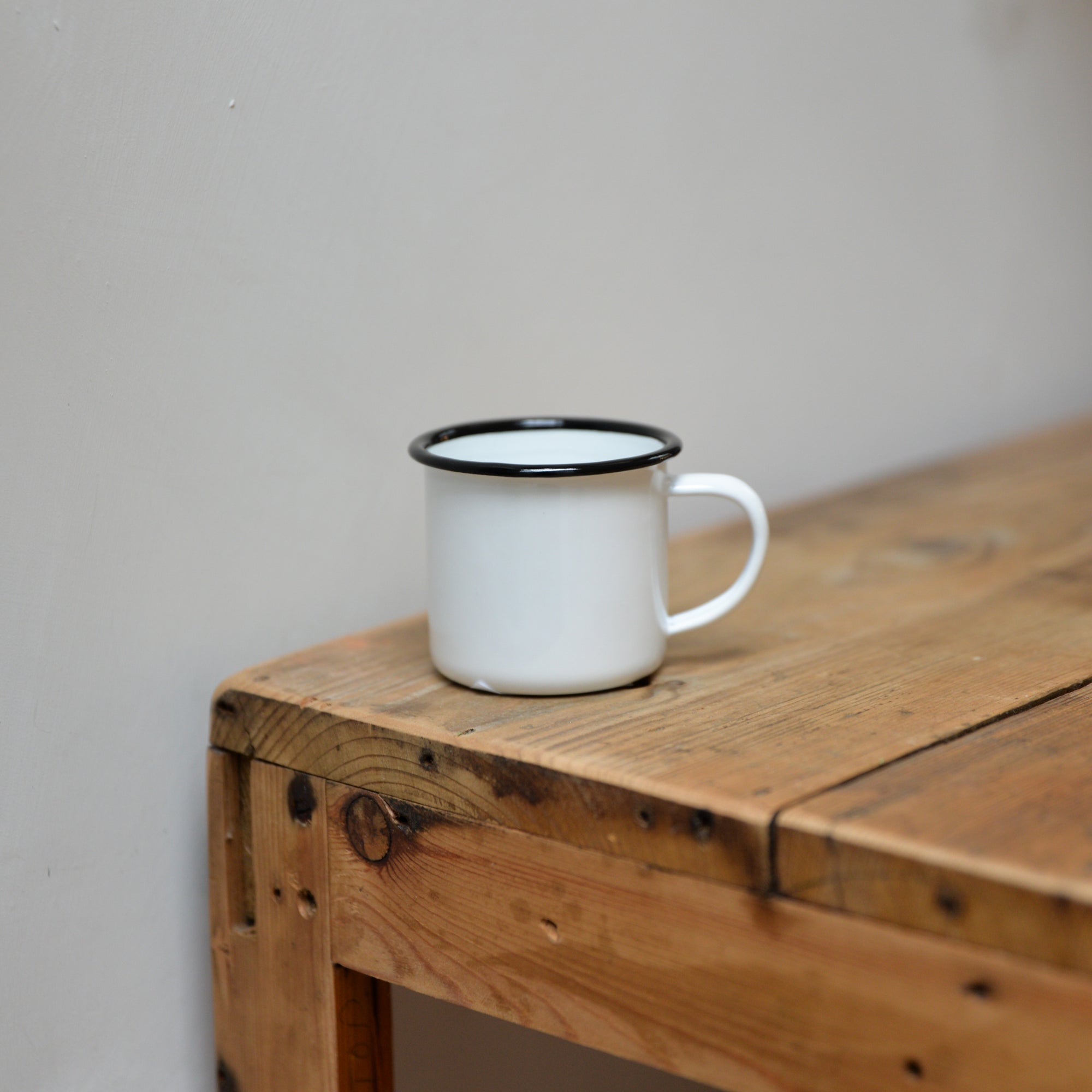Enamel Espresso Cup / Black Rim