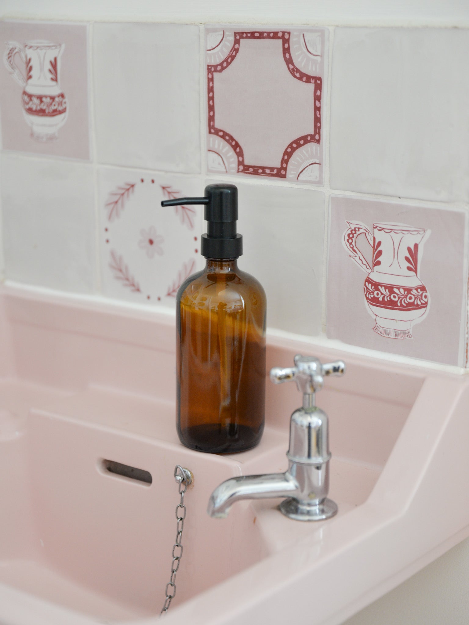 Glass Soap Dispenser / Brown
