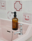Glass Soap Dispenser / Brown