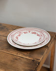 Faustine Patterned Floral Dessert Plate / Burgundy