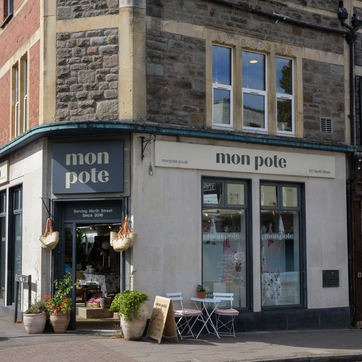 Exterior of Mon Pote homeware shop in Bristol.