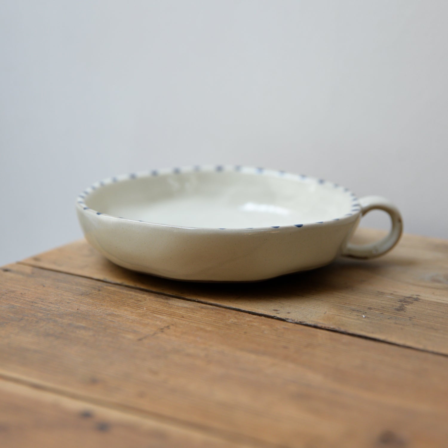 Handpainted Botanic Spot Dish / Ink Blue