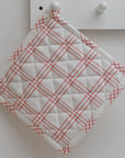 Check Pot Holder / Red