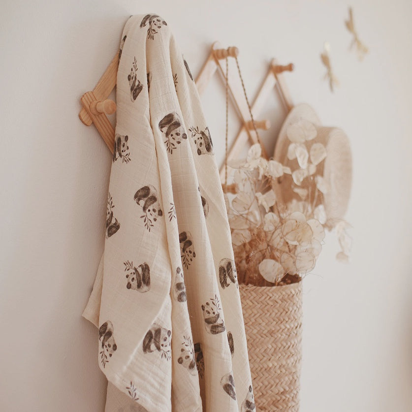 Muslin Swaddle / Panda Natural