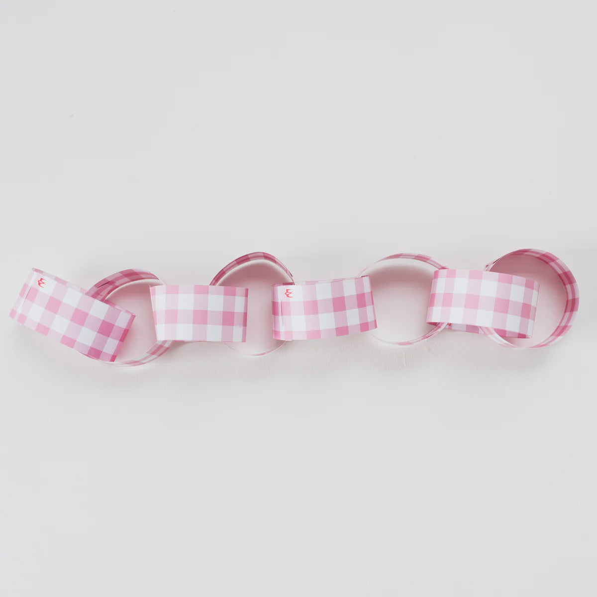 Pink Gingham Paper Chain Kit