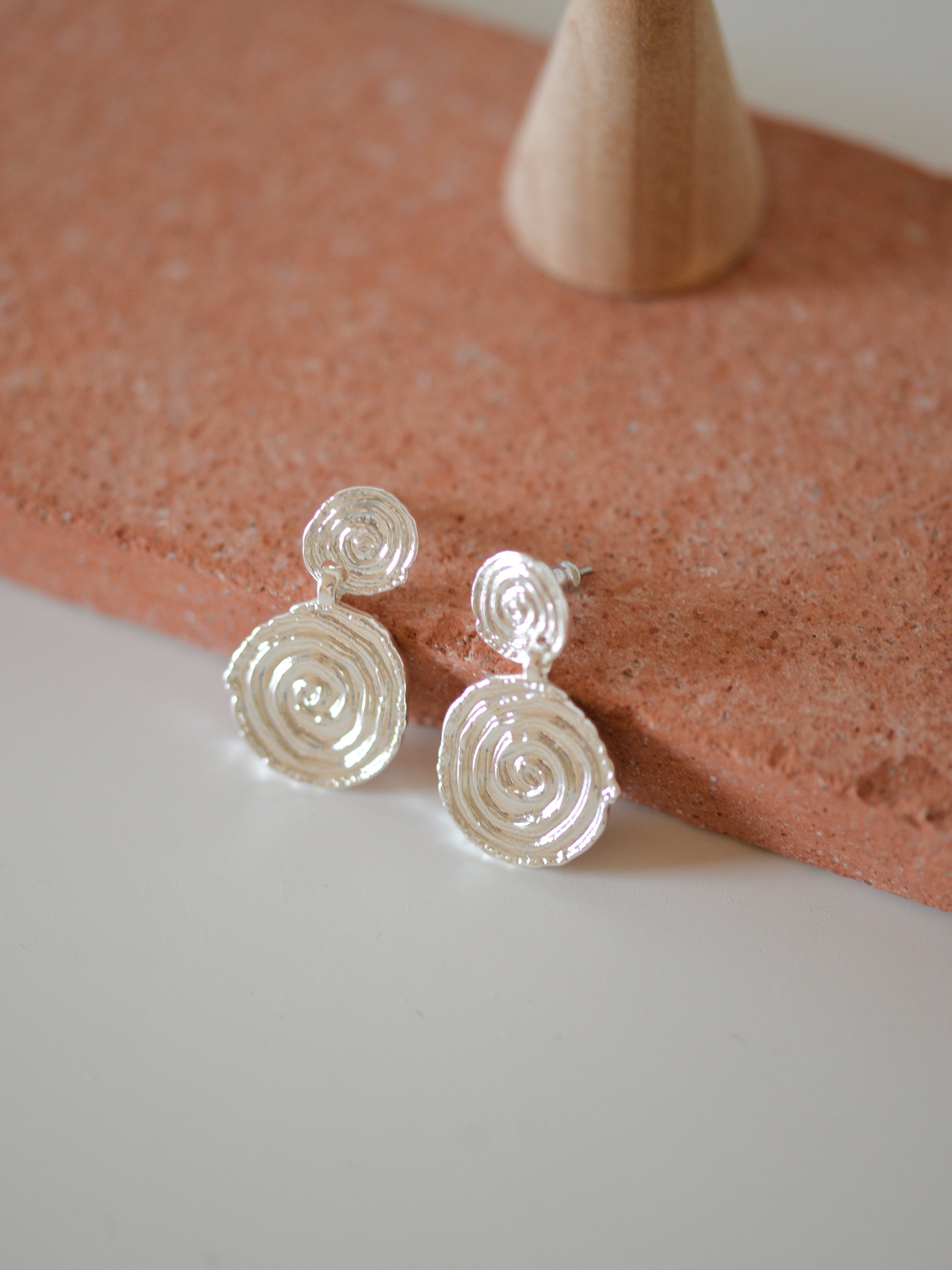 AIR coin earrings silver-plated