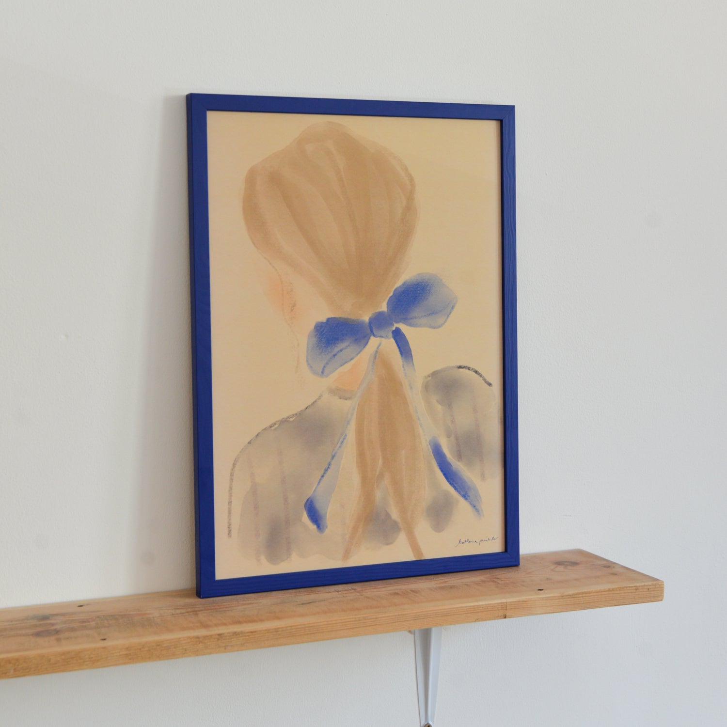 Girl With A Blue Hair Ribbon A3