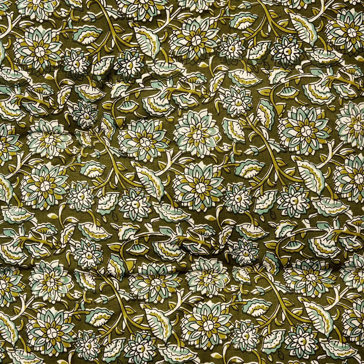 Printed Cotton Green Floral Mattress