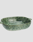 Green Glazed Ceramic Oven Dish