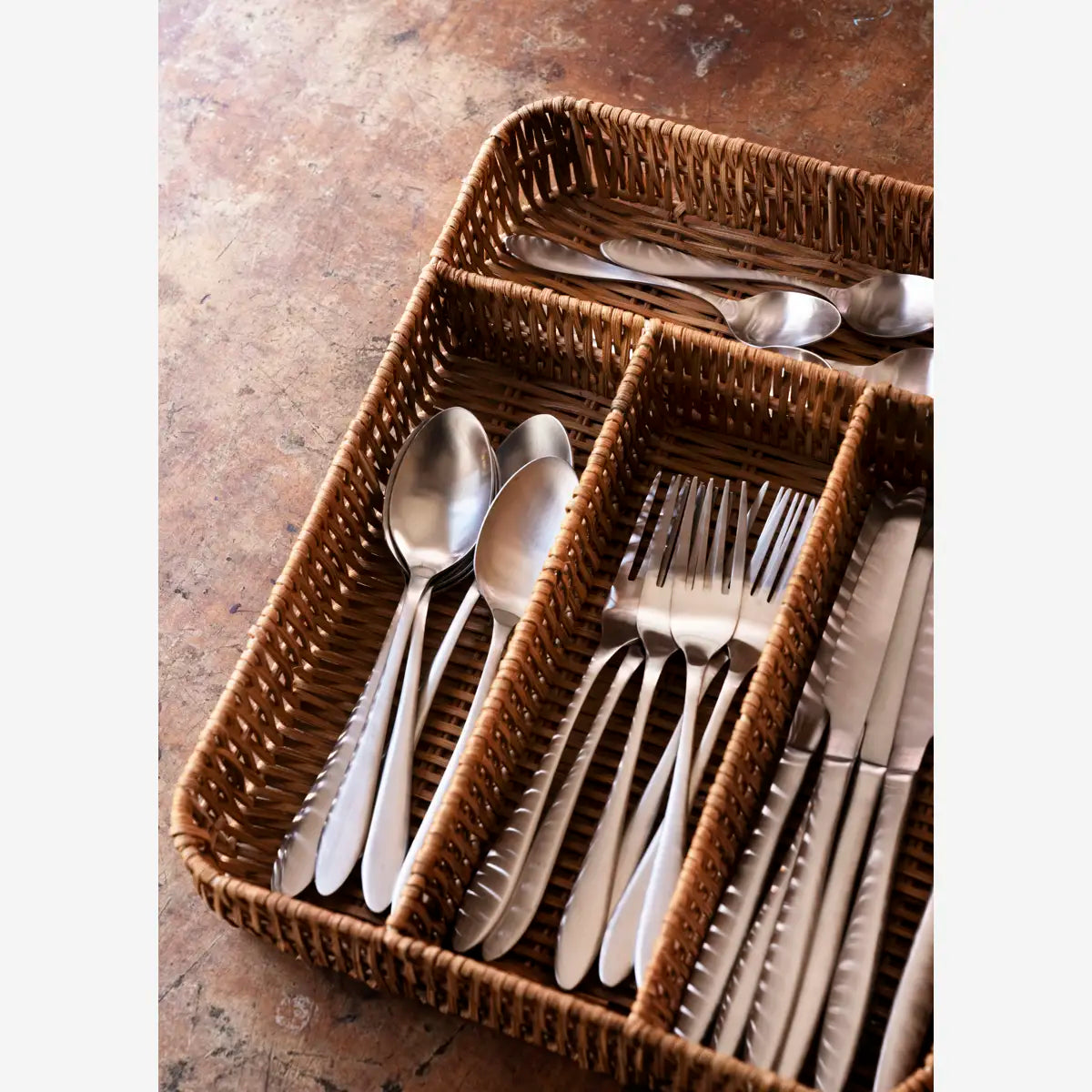 Rattan Cutlery Tray