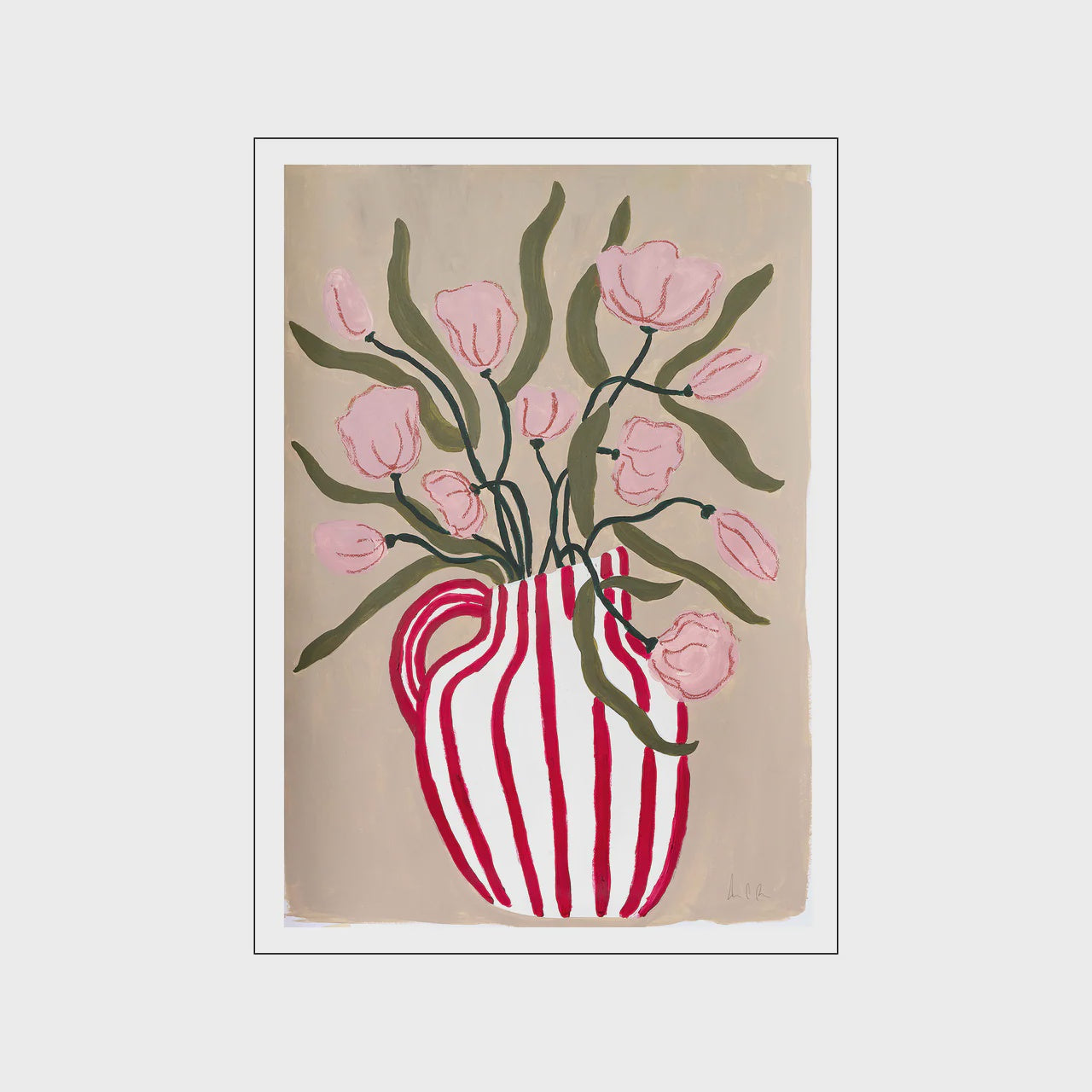 Red Stripe Vase Camilla Bergqqvist / Sizes