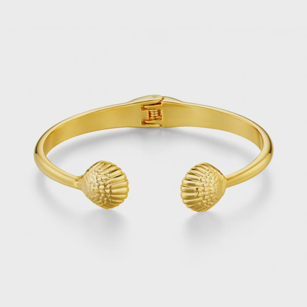 Metal Shell Open Hinged Bangle