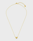 Molten Mini Heart Chain Necklace / 18K Gold Plated