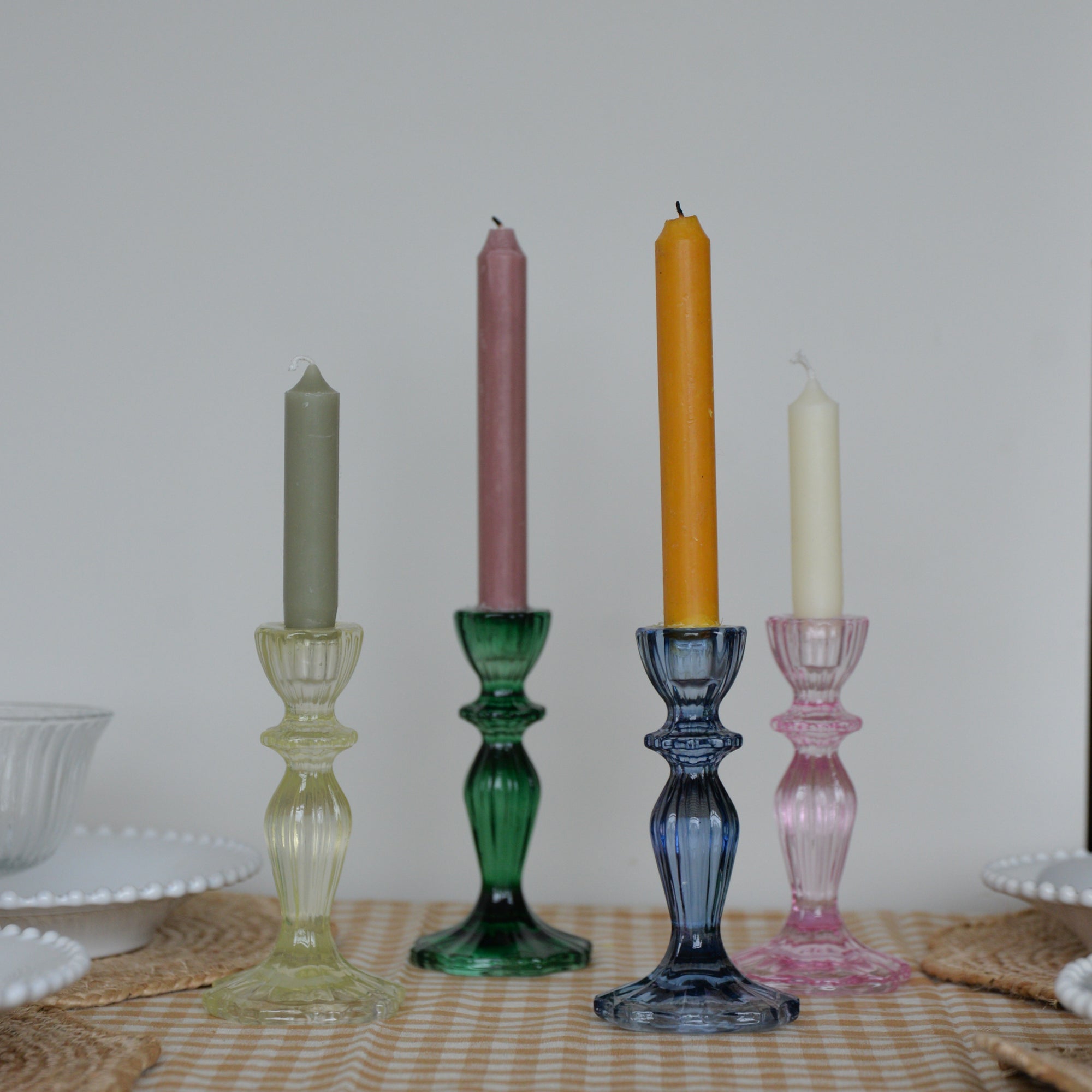 Talking Tables Boho Candle Holder in Dark Green