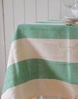 Green Stripe Tablecloth