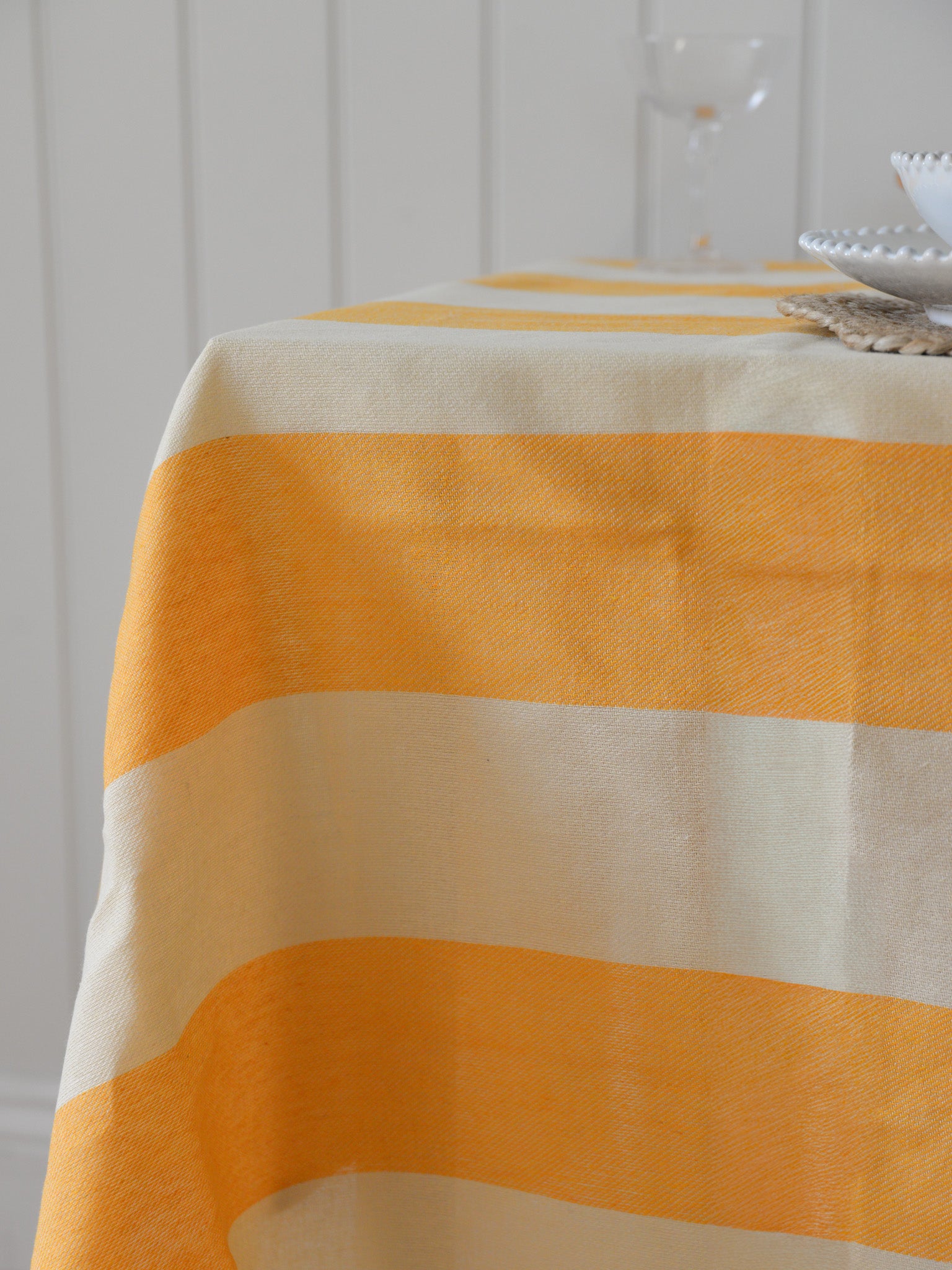 Yellow Stripe Tablecloth