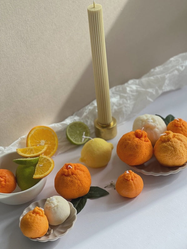 Soy Wax Orange Shaped Candles / Large